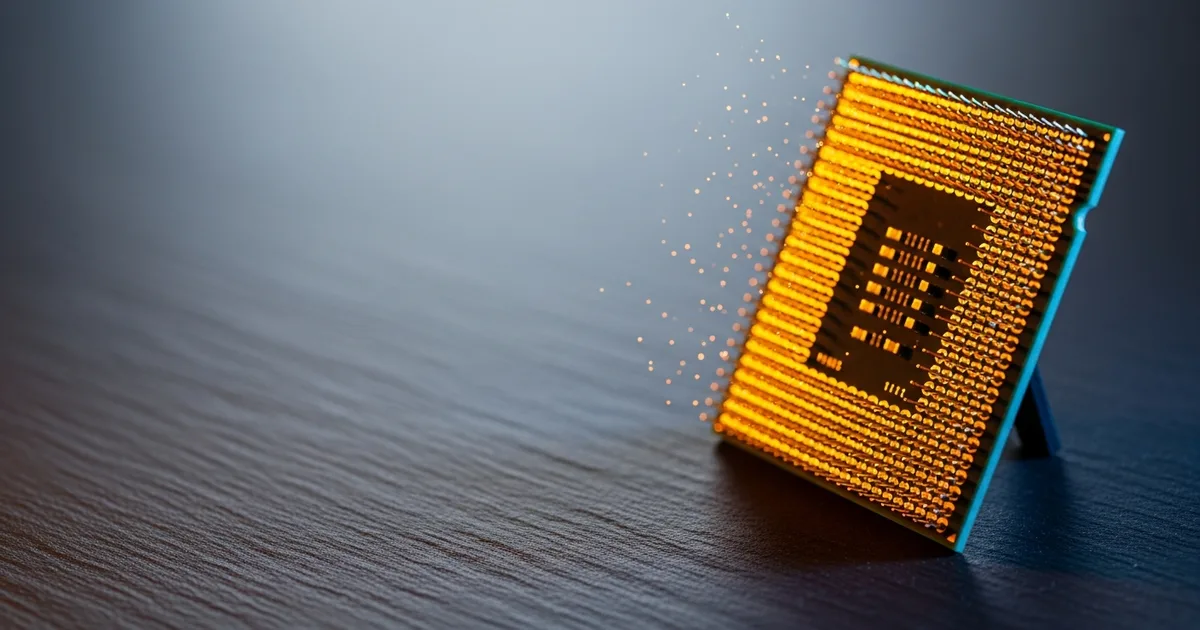 Processeur de bureau et ses broches dorées — comparatif meilleur processeur 2026, Espace Tech